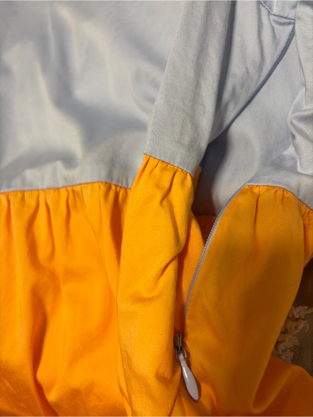 Crosby by Mollie Burch Colorblock Puff Sleeve Blouse | Statement Top Size Medium - Picture 4 of 4
